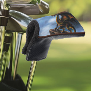 Copper Gold Black Dragon Golf Head Cover