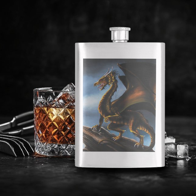 Copper Gold Black dragon Hip Flask (Creator Uploaded)