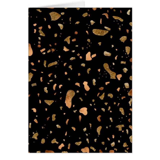 Copper Gold on Black Terrazzo Stone (Front)