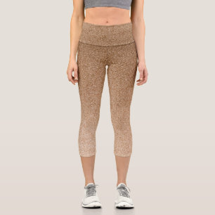Copper Gradient Glitters Capri Leggings