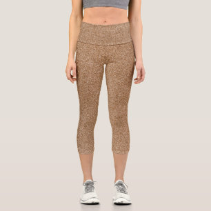 Copper Gradient Glitters Capri Leggings