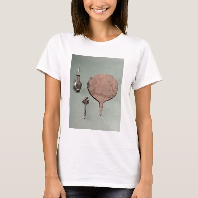 Copper hairpin, collyrium rod with pot and mirror, T-Shirt (Front)