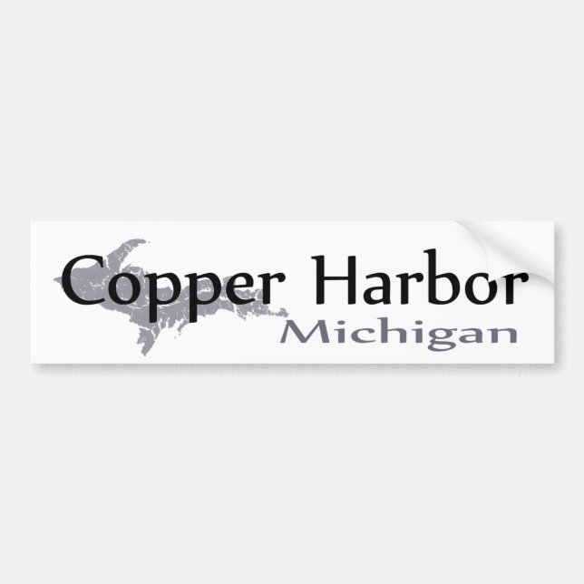 Copper Harbour Michigan Bumper Sticker (Front)