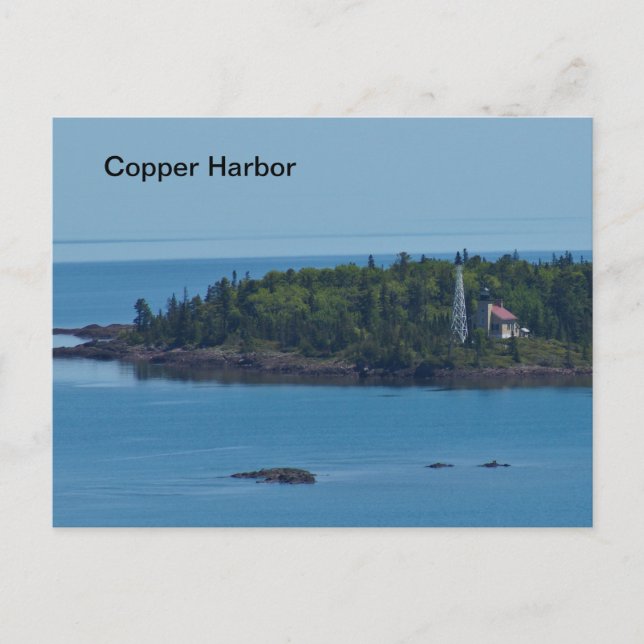 Copper Harbour Michigan Lighthouse Postcard (Front)