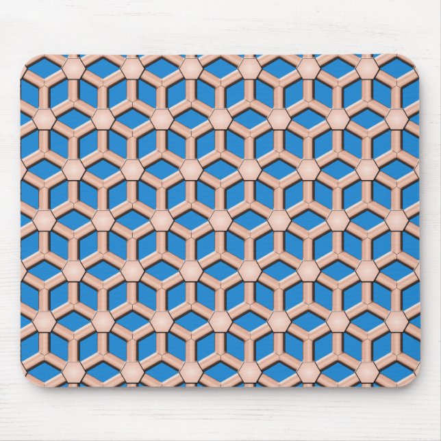 Copper II Tiled Hex Mouse Pad (Front)