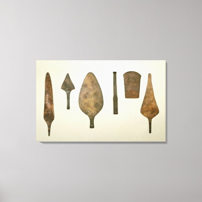 Copper implements, Harappa, 2300-1750 BC Canvas Print (Front)