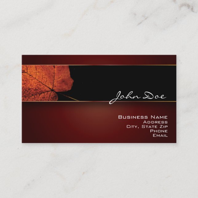 Copper Leaf Business Card (Front)