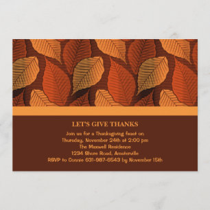 Copper Leaves Invitation
