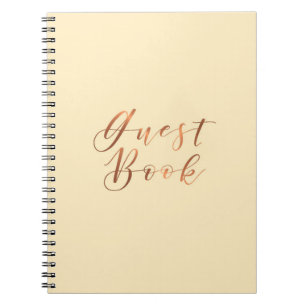 Copper-look Guest Book script design