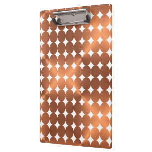 Copper-look modern dots design clipboard