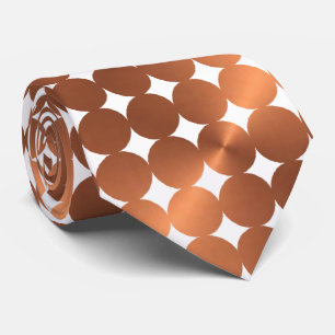 Copper-look modern dots design tie