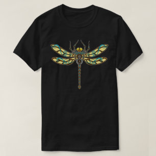 Copper Mech Dragonfly Illustration T-Shirt