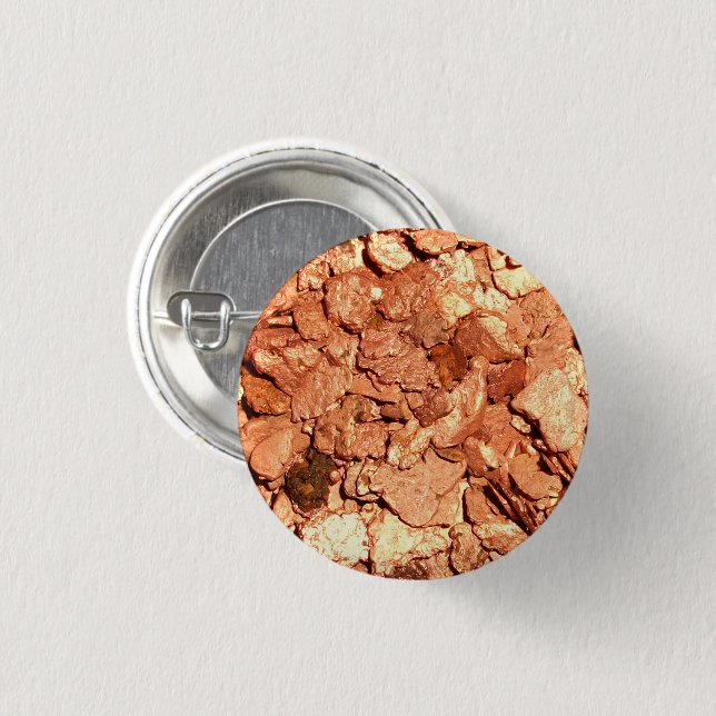 Copper Metal Chips 3 Cm Round Badge (Front & Back)