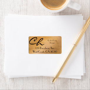 Copper Metallic Address Labels