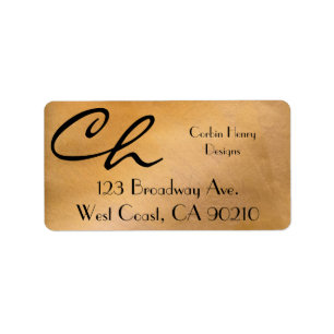 Copper Metallic Address Labels