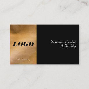 Copper Metallic And Black V2 Business Cards