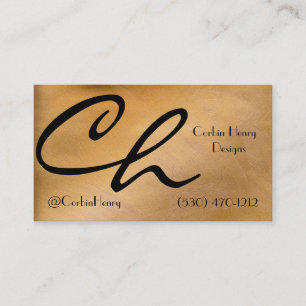 Copper Metallic Business Card
