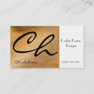 Copper Metallic Business Cards