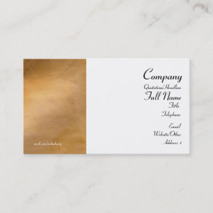 Copper Metallic Business Cards
