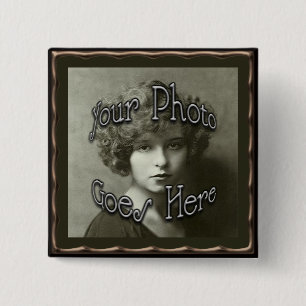 Copper Metallic Frame Template 15 Cm Square Badge