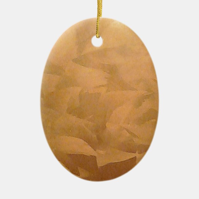 Copper Metallic Hand Brushed Ceramic Tree Decoration (Front)