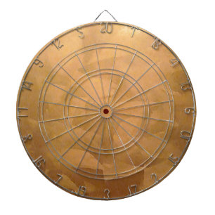 Copper Metallic Hand Brushed Dartboard