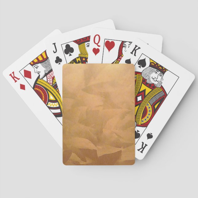 Copper Metallic Hand Brushed Playing Cards (Back)