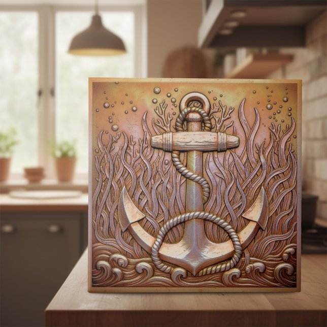 Copper Metallic Iridescent Anchor D1223 Tile (Creator Uploaded)