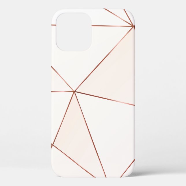Copper metallic polygonal texture with bronze glit Case-Mate iPhone case (Back)
