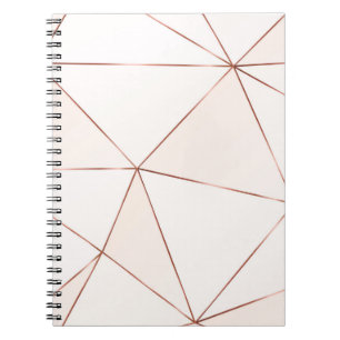 Copper metallic polygonal texture with bronze glit notebook