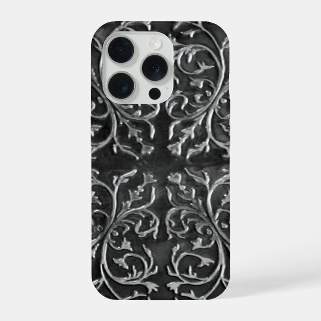 Copper Metalwork Scroll Design Photo Image iPhone Case (Back)