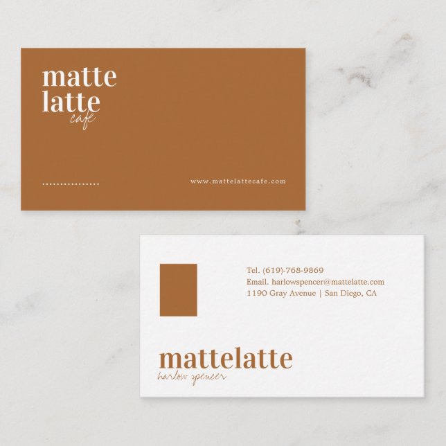 Copper | Modern Elegant Minimalist Professional Business Card (Front/Back)