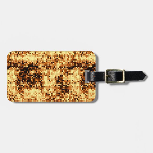 Copper Mosaic Easy ID Luggage Tag (Front Horizontal)