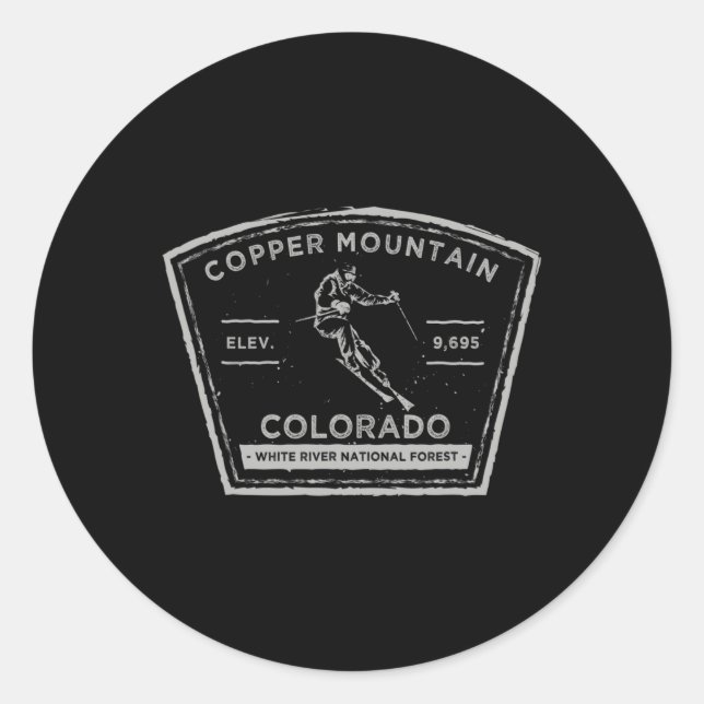 Copper Mountain Colorad Snow Skiing  Classic Round Sticker (Front)