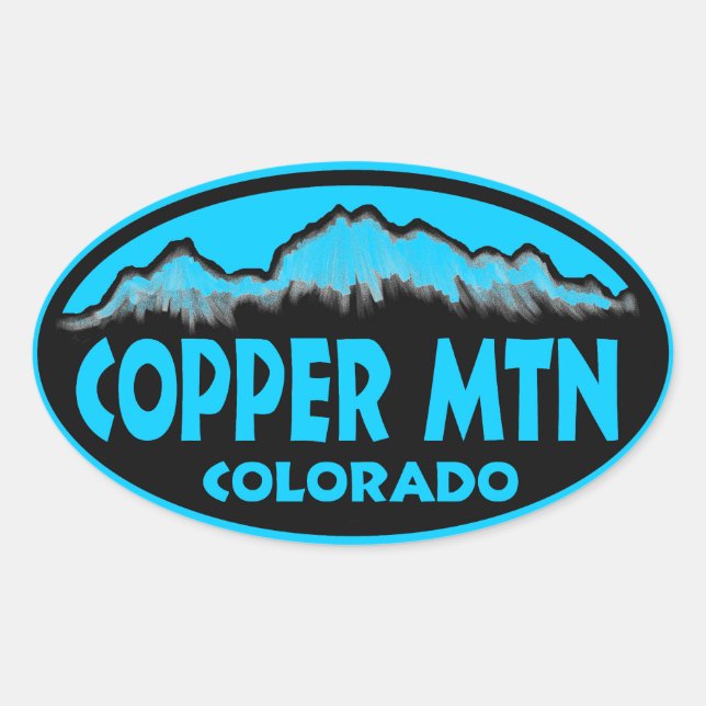 Copper Mountain Colorado blue oval stickers (Front)
