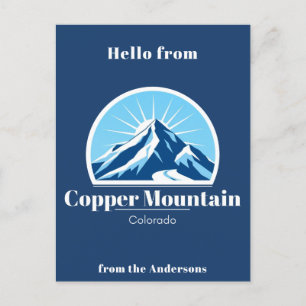 Copper Mountain Colorado blue Postcard