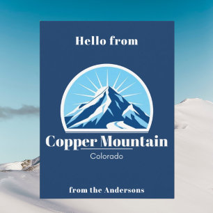 Copper Mountain Colorado blue Postcard
