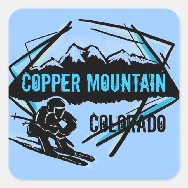 Copper Mountain Colorado blue ski stickers (Front)