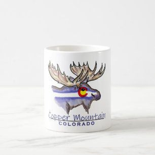 Copper Mountain Colorado moose sketch mug