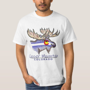 Copper Mountain Colorado moose sketch tshirt