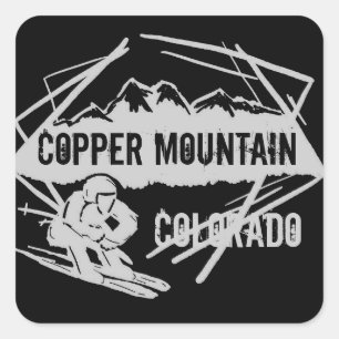 Copper Mountain Colorado ski black grey stickers