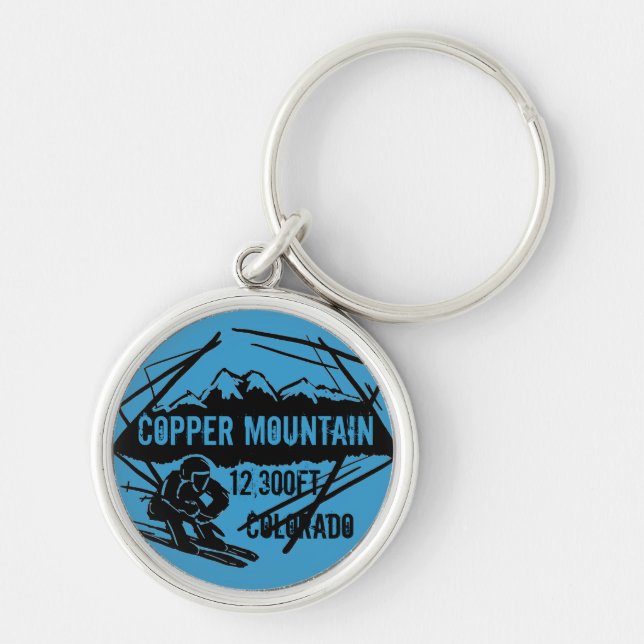 Copper Mountain Colorado ski elevation keychain (Front)