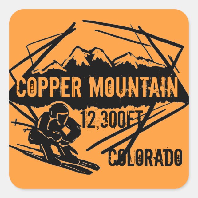 Copper Mountain Colorado ski elevation stickers (Front)