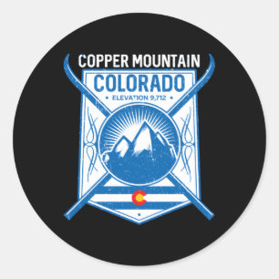 Copper Mountain Colorado Ski Mountains Classic Round Sticker
