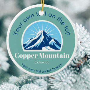Copper Mountain Colorado ski resort christmas  Ceramic Tree Decoration