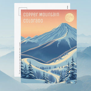 Copper Mountain Colorado Ski vacation Postcard