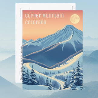 Copper Mountain Colorado Ski vacation Postcard