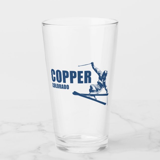 Copper Mountain Colorado Skier Glass (Front)