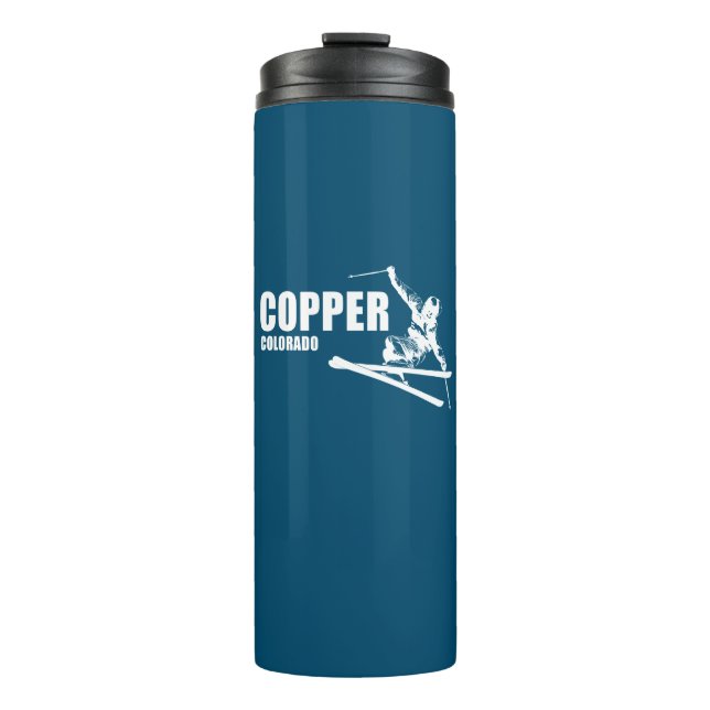 Copper Mountain Colorado Skier Thermal Tumbler (Front)