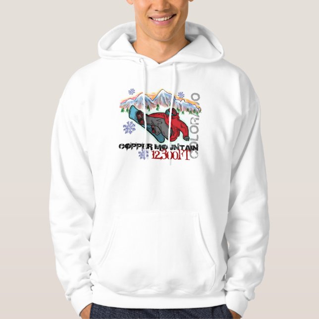 Copper Mountain Colorado snowboarder shred hoodie (Front)